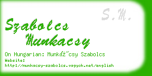 szabolcs munkacsy business card